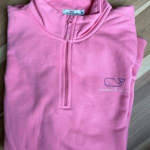 Vineyard Vines pink 1/4 zip sweatshirt